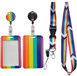 Rainbow LGBTQ Pride Badge Holder wi