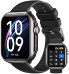 Smart Watch for Men for Android iPhone: Smart Watch with 100 Day+Battery Life Make/Answer Call Blood Oxygen Sleep Heart Rate Monitor 5ATM 120+ Sport Mode Fitness Tracker Watch Pedometer Reloj Black