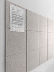 DECORITA Large Cork Board Alternative - 47"x35" 12 Pack Felt Wall Tiles with Safe Removable Adhesive Tabs Cork Boards for Walls Pin Board Tack Board Cork Board 48 x 36 for Home Office - Latte