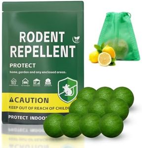 Natural Peppermint Rodent Repellent Balls, 10 Pack - Plant-Based Mouse & Rat Deterrent for Home, Car, Garden - Non-Toxic Pest Control Scent Balls, Long Lasting Family Protection