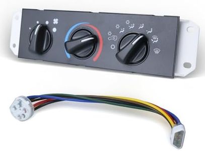 DZFST.FI HVAC A/C Heater Climate Control Panel, Blower Motor Switch Unit, Air Conditioning Module Compatible with Jeep Wrangler/TJ 1999 2000 2001 2002 2003 2004 Replace# 55037473AB HS-373 BL10