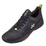 YONEX Power Cushion Sonicage 3 Mens Tennis Shoes, Shoe Size- 8.5 UK, Color- Black/Lime