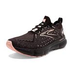 Brooks Women’s Glycerin StealthFit 20 Neutral Running Shoe, Black/Pearl/Peach, 6