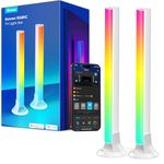 Govee RGBIC TV Light Bars, Smart Color Changing Light Bars Suitable for 45-70 inch TVs, 15 Inches WiFi TV Backlight with Double Light Beads, LED Light Bar Work with Alexa and Google Assistant, White