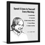 Chaka Chaundh - Suitable Abdul kalam photo frames for wall - motivational quotes frames - 13.5 X 10.5 Inches - Engineered Wood (White)