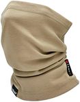 Fullsheild 12CAL FR Fire Retardant Full Face Mask Cover Neck Gaiter Muffler Snood for Motorcycling Mining Hunting Army Military Working Khaki One size, Khaki, Large (Pack of 1)