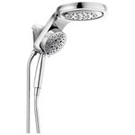 Delta Faucet HydroRain 5-Spray H2Okinetic Dual Shower Head with Handheld Spray, Chrome Shower Head with Hose, Handheld Shower Heads, Detachable Shower Head, 1.75 GPM Flow Rate, Chrome 58680