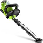 Kalamotti Home and Garden Cordless Hedge Trimmer - 20V 2.0A Electric Hedge Cutters - Lightweight Cutter Bush Trimmer, Blade Length 51cm 20" Dual-Action Blade with Charger (1PCS Battery)