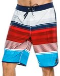 O'Neill Men's Hyperfreak Heist Scallop Boardshort, red/White/Blue, 28