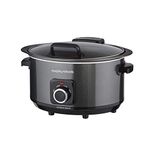 Morphy Richards 460020 Sear, Stew and Stir 3.5L Slow Cooker with Hinged Lid, 163 W, 3.5 liters, Black