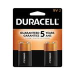 Duracell - Coppertop 9v Alkaline Batteries - 2 Count - Long Lasting, All-purpose 9 Volt Battery for Household and Business