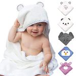 Organic Bamboo Hooded Baby Towel by Liname - Ultra Soft, Thick & Extra Absorbent - Extra Large Bath Towel for Infants & Toddlers - Keeps Your Baby Warm & Cosy (Regular)