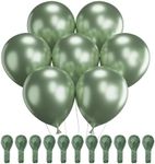 Mr. Pen- Metallic Balloons, 12 Inch, 54 Pack, Metallic Green Balloons, Balloons for Birthday Party, Balloon Arch Balloons, Kids' Party Balloons, Green Metallic Balloons