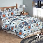 Cozy Line Home Fashions Blue Sports