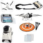 Mini 3 Pro Accessories Bundle 7 in 1 Accessories kit, Propeller Holder Strap,Propeller Guard,HD Glass Protector,Lanyard Neck Strap,Landing Gear,Landing Pad,Dust Cloth for DJI Mini 3 Pro Accessories