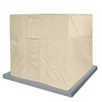 KHOMO GEAR Waterproof Heavy Duty Outdoor ac Cover air Conditioning Protector, Conditioner Outside Units, Tan, AC-Cover-Beige