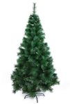 FESTIVE BLESSINGS Christmas Tree Artificial Xmas Pine Tree with Solid Metal Legs, Light Weight, Perfect for Christmas Decoration Green with Christmas Decorations Items (10 feet)