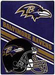 Northwest NFL Baltimore Ravens Unisex-Adult Raschel Throw Blanket, 60" x 80", Slant