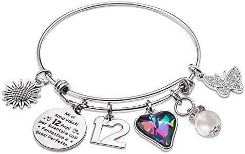 LParkin Regali Compleanno Ragazza Bracciali Per Bambine Di 12 Anni Gift For Daughter, Sister, Friend, Teen Girls Braccialetti con ciondoli espandibili