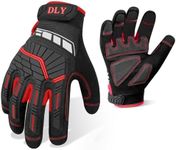 Heavy Duty Work Gloves, Impact Protection Mechanic Gloves, Synthetic Leather Work Gloves, Touchscreen Capable