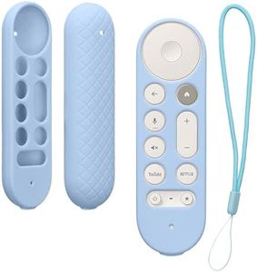 kwmobile Case Compatible with Google TV Streamer 4K Case - Soft Silicone Cover for Remote Control - Light Blue
