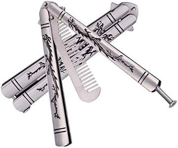 Funtuan Dragon Totem Stainless Steel Practice Butterfly Knife Trainer and Comb Knife Trainer