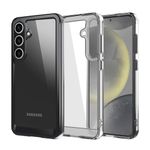 Anmula for Samsung Galaxy S24 Case - Slim Transparent Clear Case, Soft Anti Yellowing Shockproof Phone Cover for Samsung Galaxy S24 5G,Transparent Grey