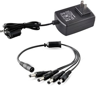 Security Camera Power Adapter with Splitter,ISEEUSEE Camera Cable 12V 2A 100V-240V with 4-Way Power Splitter Cable FCC UL Certified CCTV Power Adapter Transformers-Fits Analog/AHD DVR/Camera