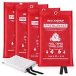 Fire Blanket for Home Kitchen Emergency - Mondoshop Fire Suppression Blanket Fireproof Blanket Fire Retardant Blankets for Car, Fireplace, Camping, Picnic, Grill