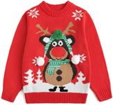 Simplee kids Ugly Christmas Sweater Funny 3D Xmas for Boys Toddler Girls Holiday Party Knitted Pullover