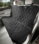 4Knines Fitted Split Rear Seat Non-Slip Cover, (Regular, Black)