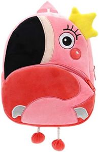 Toddler Backpack Zoo Plush Mini Daypack Animal Cartoon Travel Bag for Baby Girl Boy, Pink（flamingo）, One Size