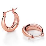 LILIE&WHITE Chunky Rose Gold Hoop Earrings for Women Cute Fashion Hypoallergenic earrings Minimalist Jewelry Gift