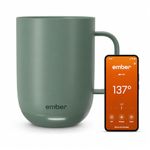 Ember Temperature Control Smart Mug 2, 14 Oz, App-Controlled Heated Coffee Mug with 80 Min Battery Life and Improved Design, Sage Green