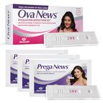 Prega News (3 packs) & Ova News Combo | Easy to Use Test Kits | Accurately Track Ovulation & Detect Pregnancy