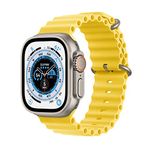 Apple Watch Ultra [GPS + Cellular 49 mm] Smart Watch w/Rugged Titanium Case & Yellow Ocean Band. Fitness Tracker, Precision GPS, Action Button, Extra-Long BatteryLife, Brighter Retina Display