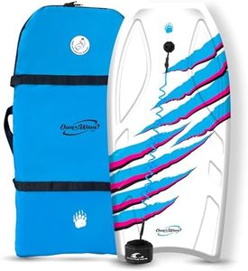 Own the Wave Claw Strike PRO 38 Inch Bodyboard with RPET Carry Bag - White