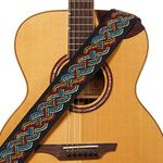 Amumu Celtic Knot Guitar Strap for Acoustic, Electric and Bass Guitars with Strap Blocks & Headstock Strap Tie
