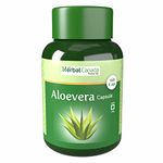 Herbal Canada Aloe Vera Capsule For Helps Regulates proper cell function 100% Pure and Goods For Digestion & Liver Functions Supports- 60 Capsule (Pack of 2)