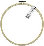 Essentials By Leisure Arts Wood Embroidery Hoop 8" Bamboo - Wooden Hoops for Crafts - Embroidery Hoop Holder Cross Stitch Cross Stitch Hoops and Frames