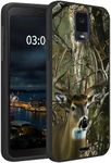 BFSEROBJ for Blu View 3 Case for Blu View 3 Phone Case with Camo Forest Deer Pattern Design Ultra-Thin Black Soft TPU Silicone Shockproof Protective Phone Case Cover for Blu View 3 6.0 inch 2021