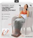 Calming Cozy by Sharper Image Personal Sherpa Wrap with Electric Heating Massaging Vibrating Foot Bed, 3 Heat & 3 Massage Settings for 9 Relaxing Combinations