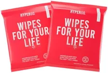 HyperGo Full Body Wipes - Grapefruit Bathing Wipes for Adults 12"x12" X-Large Body Wipes for Adults Bathing No Rinse Travel Wipes, Wipes for Camping, Post Workout Adult Wipes, 40 Count