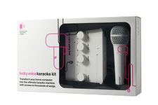 Lucky Voice Bluetooth (New 2022 Version) Karaoke Machine & Microphone for Adults & Kids - White - 10,000 Songs Free Access - Portable Karaoke Machine: Connect to Phone, Tablet, Laptop