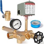 Pressure Tank Tee - 40-60psi Water Pressure Tank Installation Kit with Square D Switch Pressure Gauge, fit Most Tanks with Diameters up to 16"