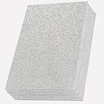 SALEMAR Silver Glitter Foam Sheets 