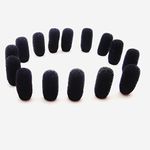 LINHUIPAD 15 Pack Mini Lavalier (tiny!) Foam Cover Windscreen For Countryman E6 and other Headset Lapel Microphones (Black)