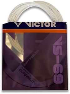VICTOR VS-69 Soft Feeling Durability Badminton String (0.69mmX10m) Pack of 2 (White)