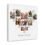 Personalised Photo Collage Canvas - Heart Shape | Customisable Collage Canvas | Personalised Canvas Photos | Photo Collage