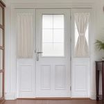 PANOVOUS French Door Curtains Room Darkening Patio Door Thermal Curtain Panels Side Lights Door Panels 25x40 Inch Cream 2 Panels Curtains